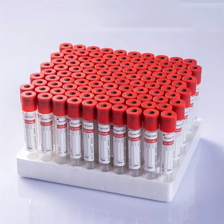 Clot Activator Red Cap Disposable Vacuum Blood Collection Tube
