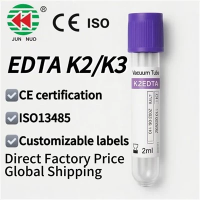 使い捨てEDTA K2/K3真空採血チューブ